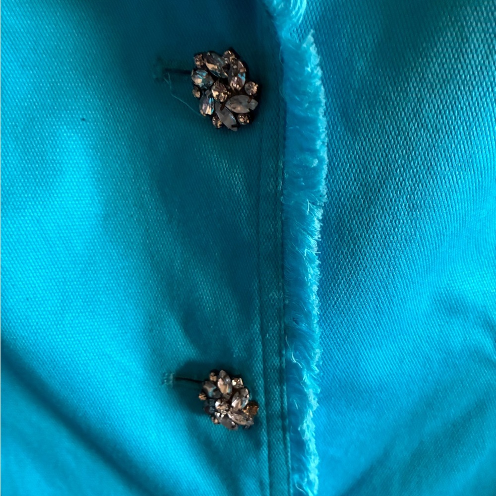 Dialogue Blue Blazer Elegant Suit Jacket - Picture 3 of 4
